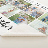 ハッピー母ホワイトフォトコラージュ シェルパブランケット (3/4)