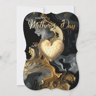 ハッピー母モダンカード サンキューカード