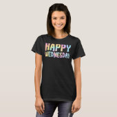 ハッピー水曜日の絞り染め日の週前向き Tシャツ (正面フル)