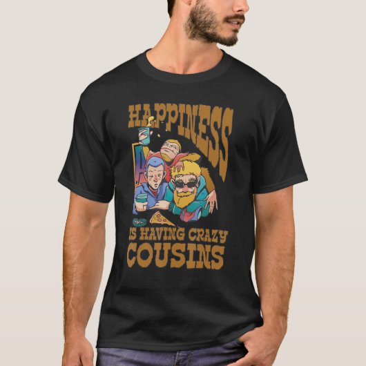 ハッピー熱狂するいとこ家族の愛の友情 Tシャツ (正面)