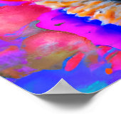 ハッピー熱狂するベルギーマリノイスドッグアートポートレート ポスター (角)