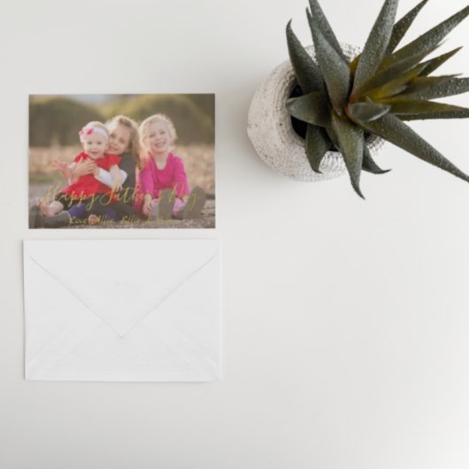 ハッピー父のデイカード 箔招待状