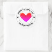 ハッピー父の日あなたはかわいい素晴らしハート ラウンドシール (バッグ)