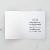 ハッピー父の日かわいいクマのフォークアート カード (内部)