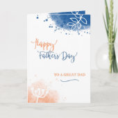 ハッピー父の日にパパの素晴らし水色 カード (正面)