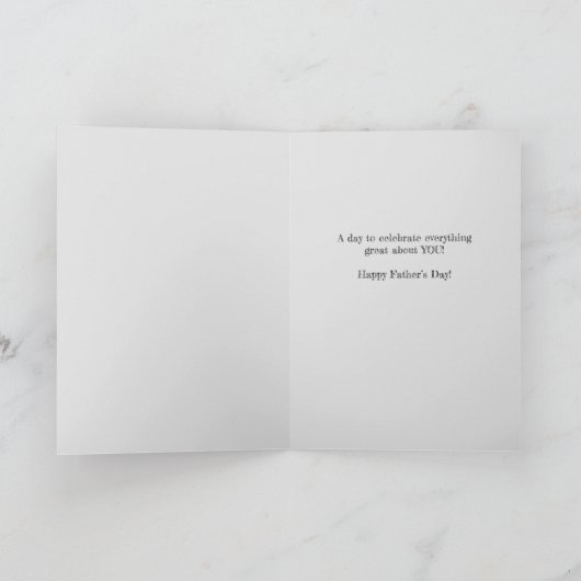 ハッピー父の日のおもしろいモダンインスピレーションカード カード (内部)