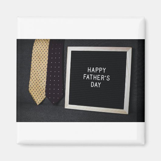 ハッピー父の日のクラシックブラックマグネット マグネット (正面)