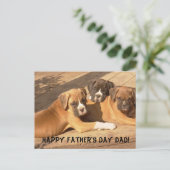 ハッピー父の日のパパボクサーあいさつカード ポストカード (スタンド正面)
