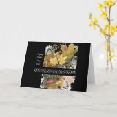 ハッピー父の日のヴィンテージ葉素朴 カード (黄色い花)