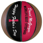 ハッピー父の日の世界の継父最高の バスケットボール (縦)