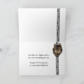 ハッピー父の日の夫ワイルドウルフヘッド カード (内部)