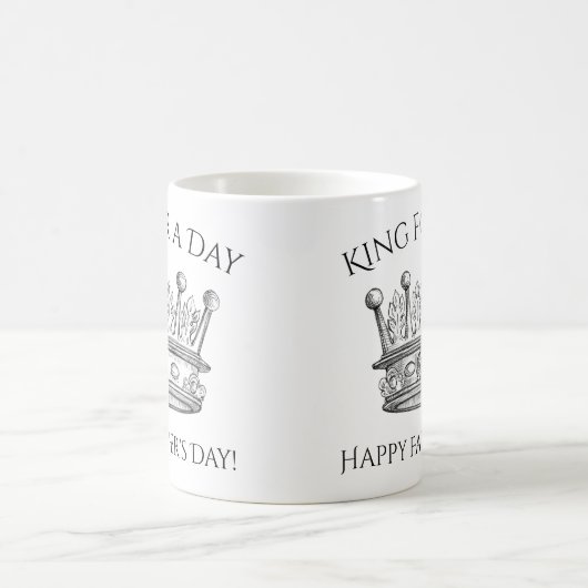 ハッピー父の日の王のための日引用文 コーヒーマグカップ (中央)
