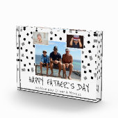 ハッピー父の日の白黒パターン3 フォトブロック (右)