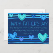 ハッピー父の日の諺20:7 ポストカード (正面/裏面)