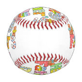 ハッピー父の日の野球 野球ボール (裏面)