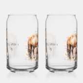 ハッピー父の日の馬の花 ガラス缶 (左)