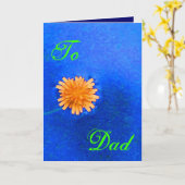 ハッピー父の日オレンジ色の花 カード (黄色い花)