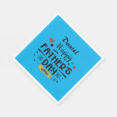 ハッピー父の日カエルのハート口ひげ スタンダードランチョンナプキン (角)