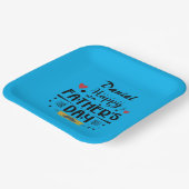 ハッピー父の日カエルのハート口ひげ ペーパープレート (傾斜あり)