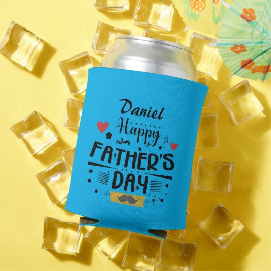 ハッピー父の日カエルのハート口ひげ 缶クーラー (インサイチュ 夏)