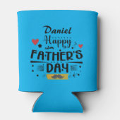 ハッピー父の日カエルのハート口ひげ 缶クーラー (裏面)