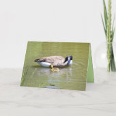 ハッピー父の日ガチョウ家族のカード カード (裏面)