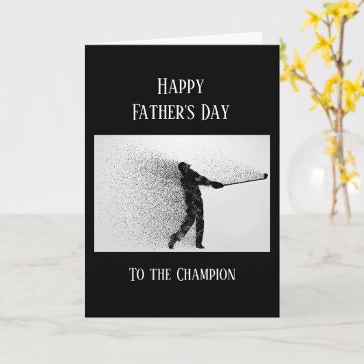 ハッピー父の日ゴルフのゴルファー・ゴルフ カード (黄色い花)