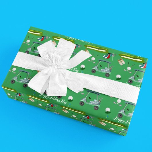 ハッピー父の日ゴルフの日 ラッピングペーパー