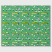 ハッピー父の日ゴルフの日 ラッピングペーパー (フラット)