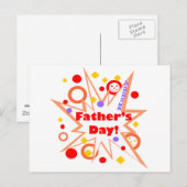 ハッピー父の日スプラッシュ ポストカード (正面/裏面)