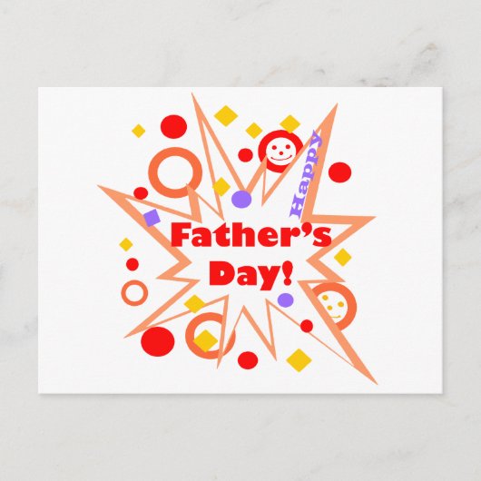 ハッピー父の日スプラッシュ ポストカード (正面)