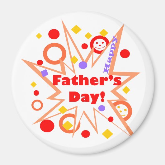 ハッピー父の日スプラッシュ マグネット (正面)