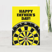 ハッピー父の日ダーツボードデザイン挨拶 カード (正面)