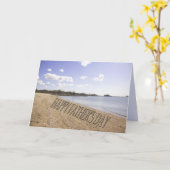 ハッピー父の日ビーチグリーティングカード カード (黄色い花)