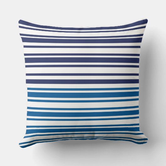 ハッピー父の日ピローブルーシェブロンブルーストライプ クッション (裏面)