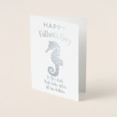 ハッピー父の日フォイルシーホースカード 箔カード (正面)