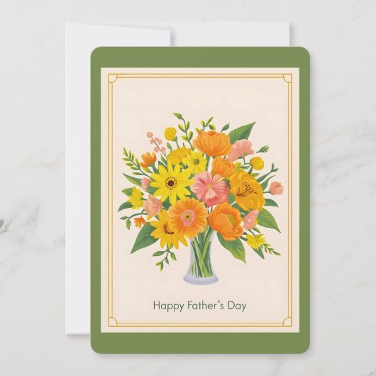 ハッピー父の日フローラブーケカード シーズンカード (正面)