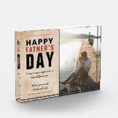 ハッピー父の日メッセージウォーターカラーファミリー フォトブロック (左)