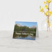 ハッピー父の日ヨセミテ湖リフレクションカード カード (黄色い花)