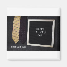 ハッピー父の日最高のパパーバーブラックマグネット