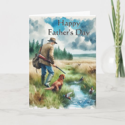 ハッピー父の日狩りグリーティングカード カード (正面)