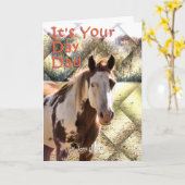 ハッピー父の日絵を描馬カード カード (黄色い花)