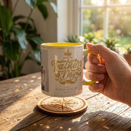 ハッピー父の日 | お父さん写真入りコーヒー マグカップ