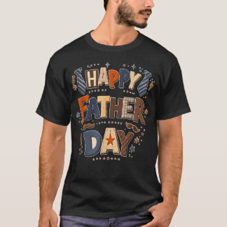 ハッピー父の日 カラフルお父さん愛 Tシャツ