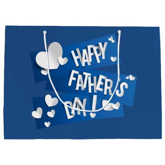 ハッピー父の日 – 抱き枕大 ラージペーパーバッグ (裏面)