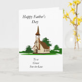 ハッピー父の日「義理の息子」 カード (黄色い花)