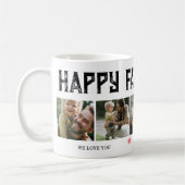 ハッピー父親の日のカスタムパパ5写真ギフト コーヒーマグカップ (左)
