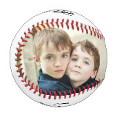 ハッピー父親の日カスタムの家族の写真 野球ボール (正面左)