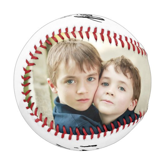 ハッピー父親の日カスタムの家族の写真 野球ボール (正面左)