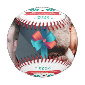 ハッピー父親の日カスタムの家族の写真 野球ボール (正面)